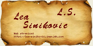 Lea Šiniković vizit kartica